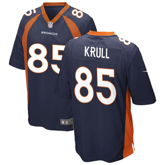 Lucas Krull Youth Nike Navy Denver Broncos Game Custom Jersey