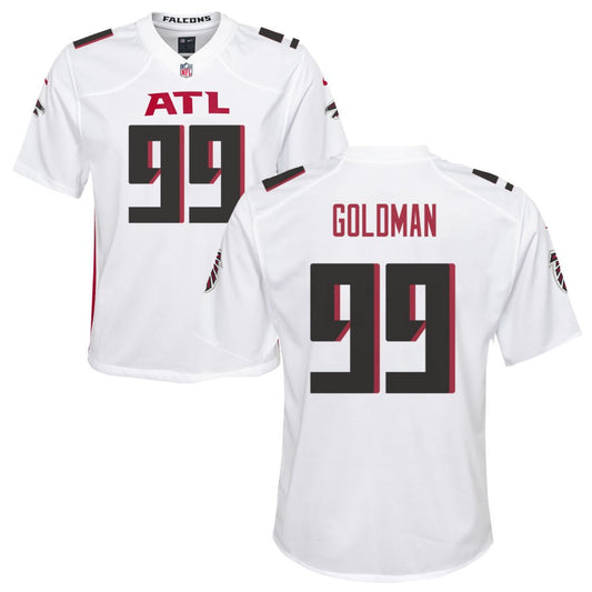 Eddie Goldman Youth Nike Atlanta Falcons White Custom Game Jersey