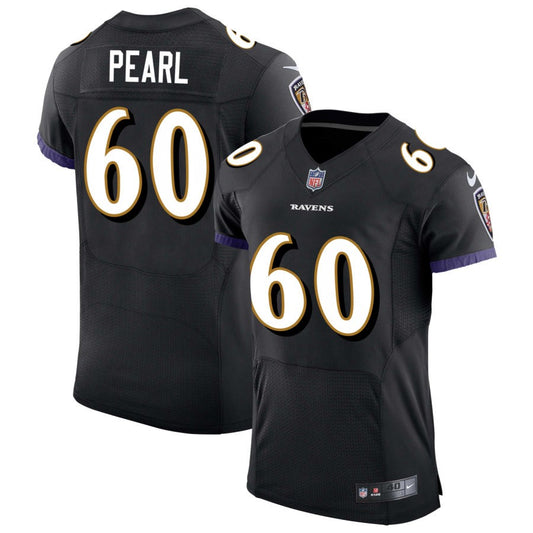 Julian Pearl Men's Nike Black Baltimore Ravens Speed Machine Elite Custom Jersey