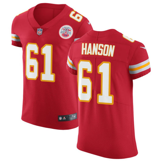 C.J. Hanson Men's Nike Red Kansas City Chiefs Vapor Untouchable Custom Elite Jersey