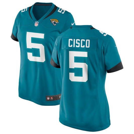 Andre Cisco Women's Nike Teal Jacksonville Jaguars Alternate Custom Game Jersey