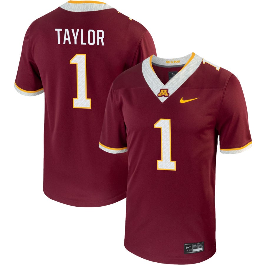 Darius Taylor Men's Nike Maroon Minnesota Golden Gophers Pick-A-Player NIL Replica Football Jersey