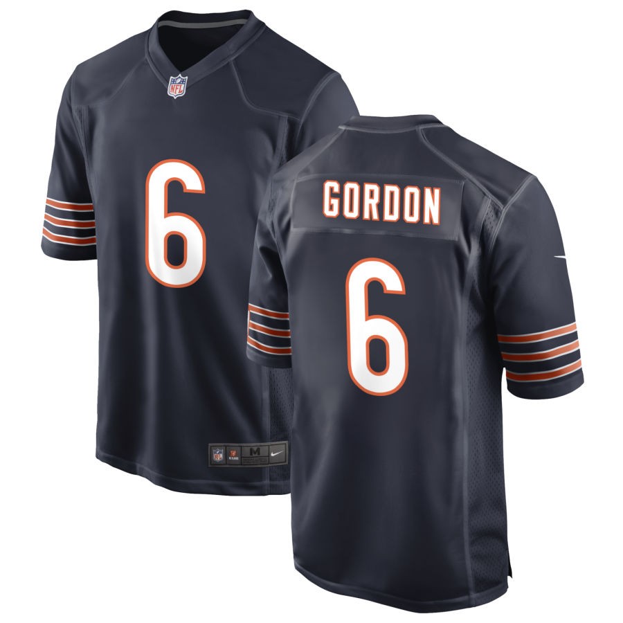 Kyler Gordon Men's Nike Navy Chicago Bears Custom Game Jersey