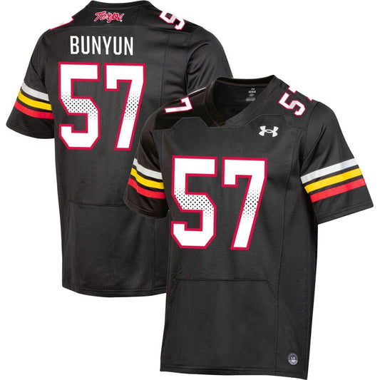 Isaac Bunyun Men's Under Armour  Black Maryland Terrapins Pick-A-Player NIL Replica Football Jersey