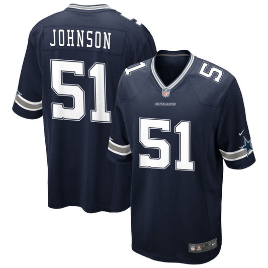 Durrell Johnson Men's Nike Navy Dallas Cowboys Custom Game Jersey