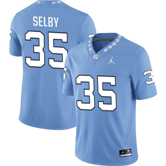 Jaden Selby Men's Jordan Brand Carolina Blue North Carolina Tar Heels Pick-A-Player NIL Replica Football Jersey