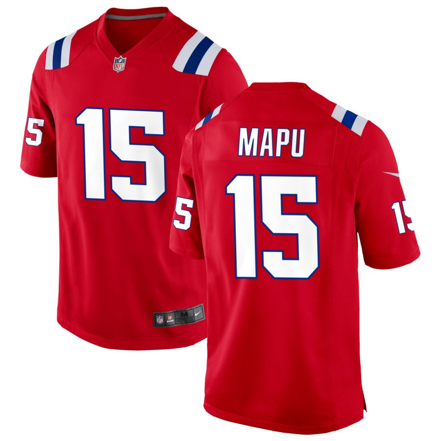 Marte Mapu Men's Nike Red New England Patriots Alternate Custom Jersey