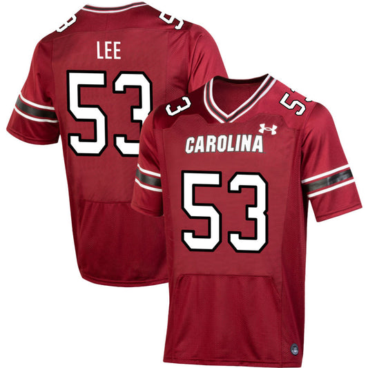 Vershon Lee Men's Under Armour  Garnet South Carolina Gamecocks NIL Pick-A-Player Replica Football Jersey