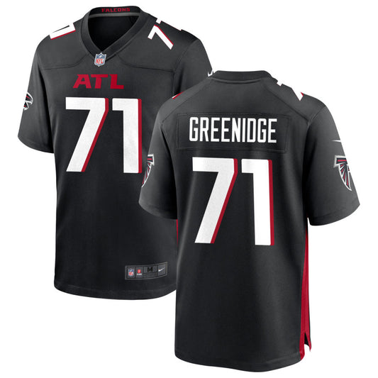 Ethan Greenidge Men's Nike Black Atlanta Falcons Custom Game Jersey