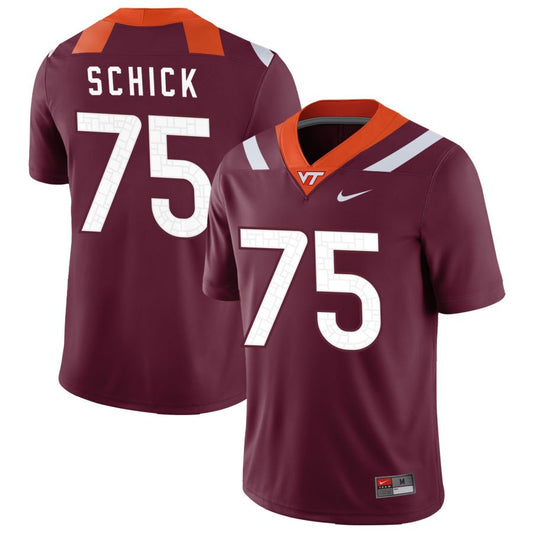 Bob Schick Men's Nike Maroon Virginia Tech Hokies Pick-A-Player NIL Replica Football Jersey