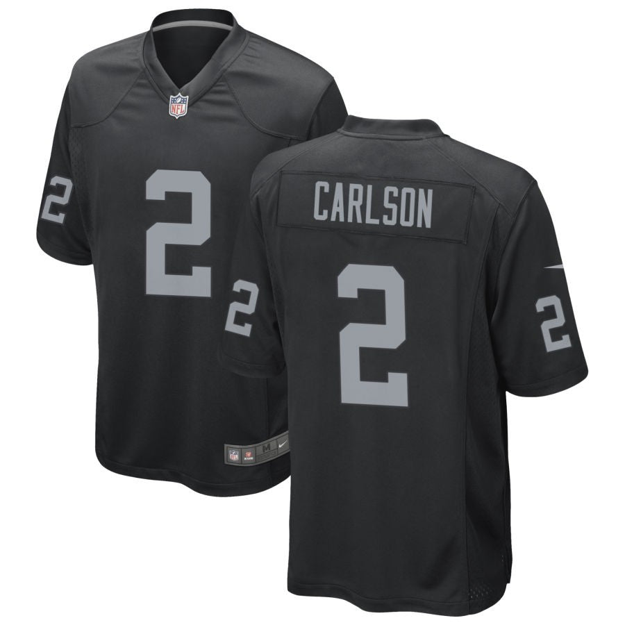 Daniel Carlson Youth Nike Las Vegas Raiders Black Custom Game Jersey