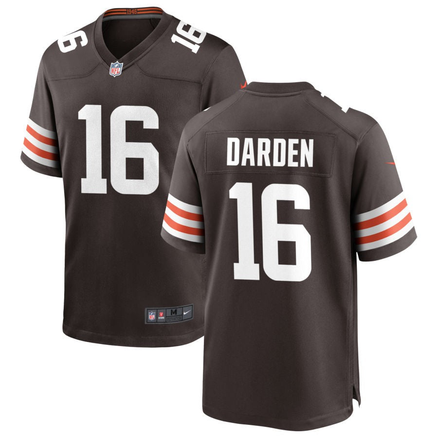 Jaelon Darden Men's Nike Cleveland Browns Brown Custom Game Jersey