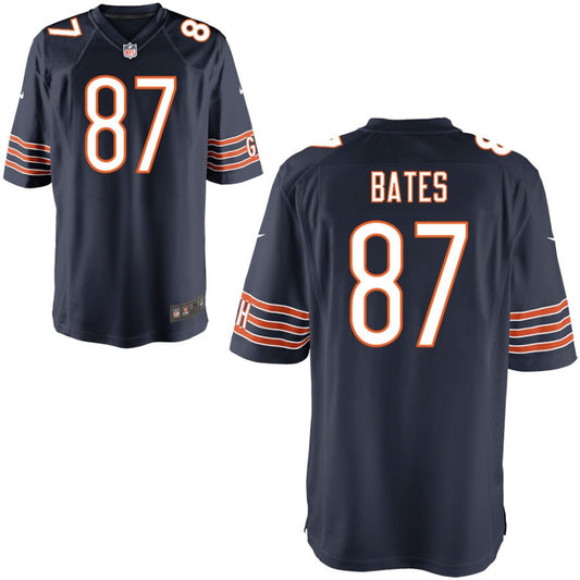 Brenden Bates Youth Nike Navy Chicago Bears Custom Game Jersey