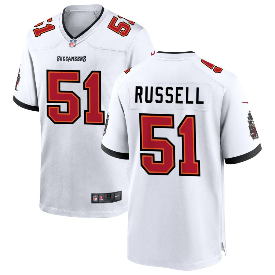 J.J. Russell Men's Nike Tampa Bay Buccaneers White Custom Game Jersey