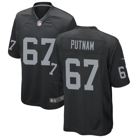 Will Putnam Youth Nike Las Vegas Raiders Black Custom Game Jersey