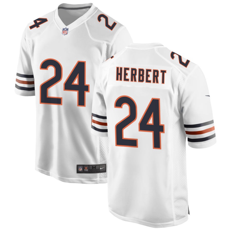 Khalil Herbert Men's Nike White Chicago Bears Custom Game Jersey