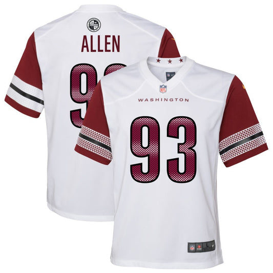 Jonathan Allen Youth Nike White Washington Commanders Game Custom Player Jersey