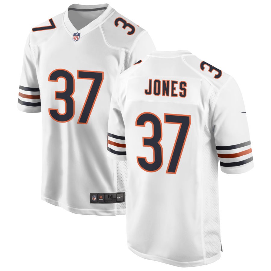 Leon Jones Men's Nike White Chicago Bears Custom Game Jersey