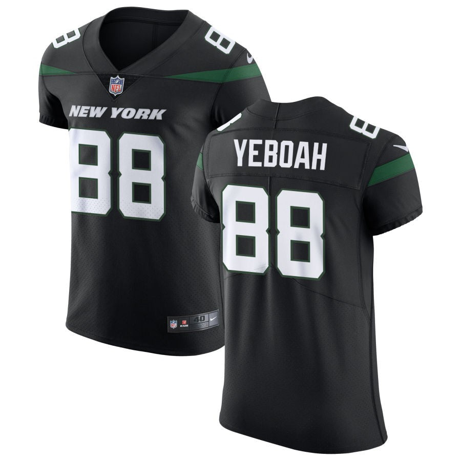 Kenny Yeboah Men's Nike Stealth Black New York Jets Vapor Untouchable Elite Custom Jersey