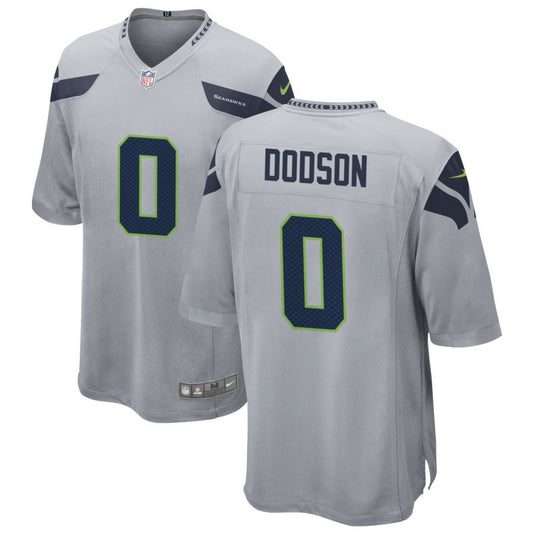 Tyrel Dodson Men's Nike Gray Seattle Seahawks Alternate Custom Game Jersey