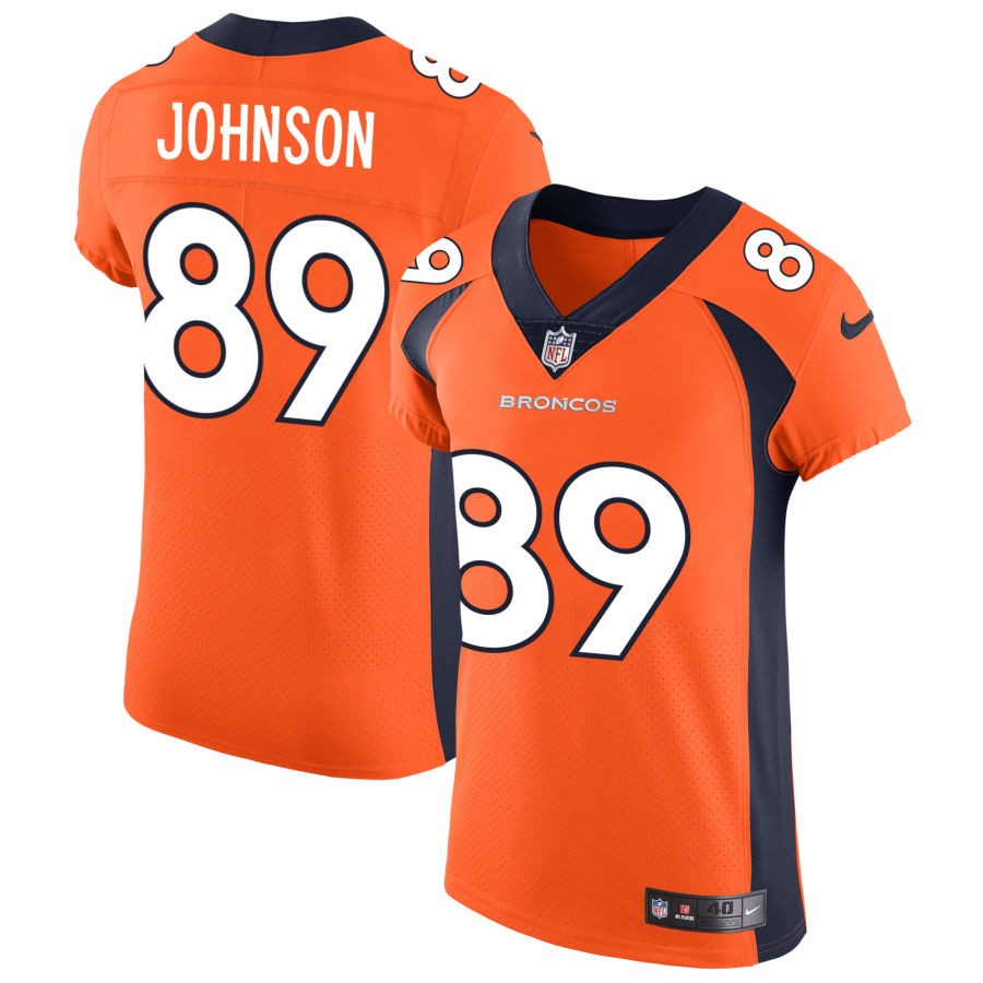 Brandon Johnson Men's Nike Orange Denver Broncos Vapor Untouchable Custom Elite Jersey