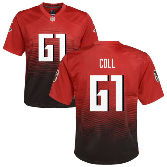 Ryan Coll Youth Nike Red Atlanta Falcons Alternate Custom Game Jersey