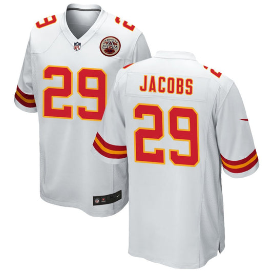 Curtis Jacobs Men's Nike White Kansas City Chiefs Custom Game Jersey