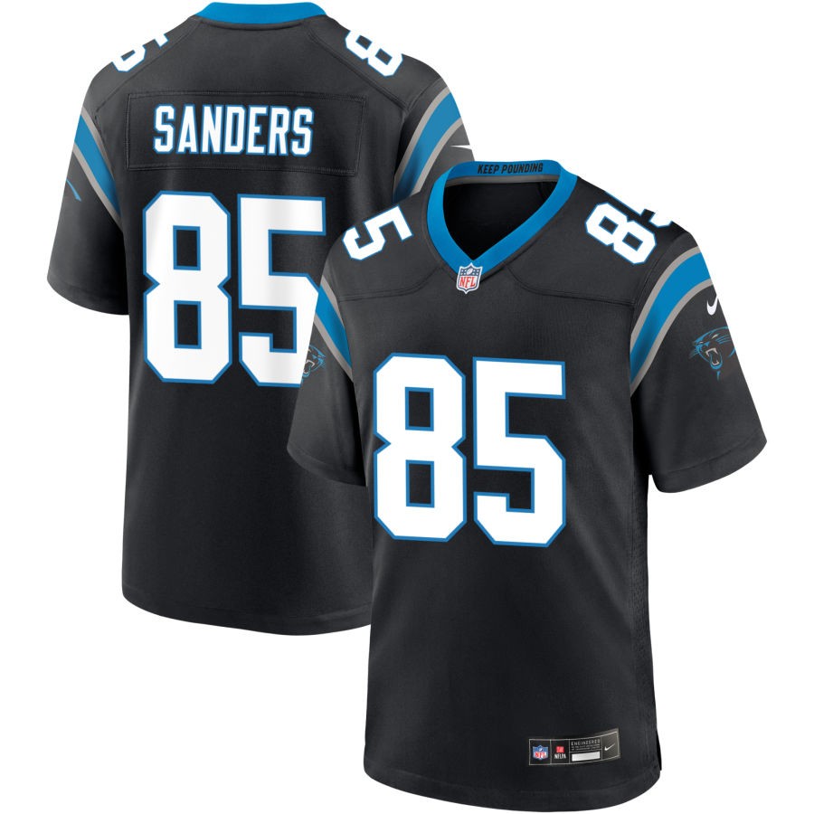 Ja'Tavion Sanders Men's Nike Black Carolina Panthers Custom Game Jersey