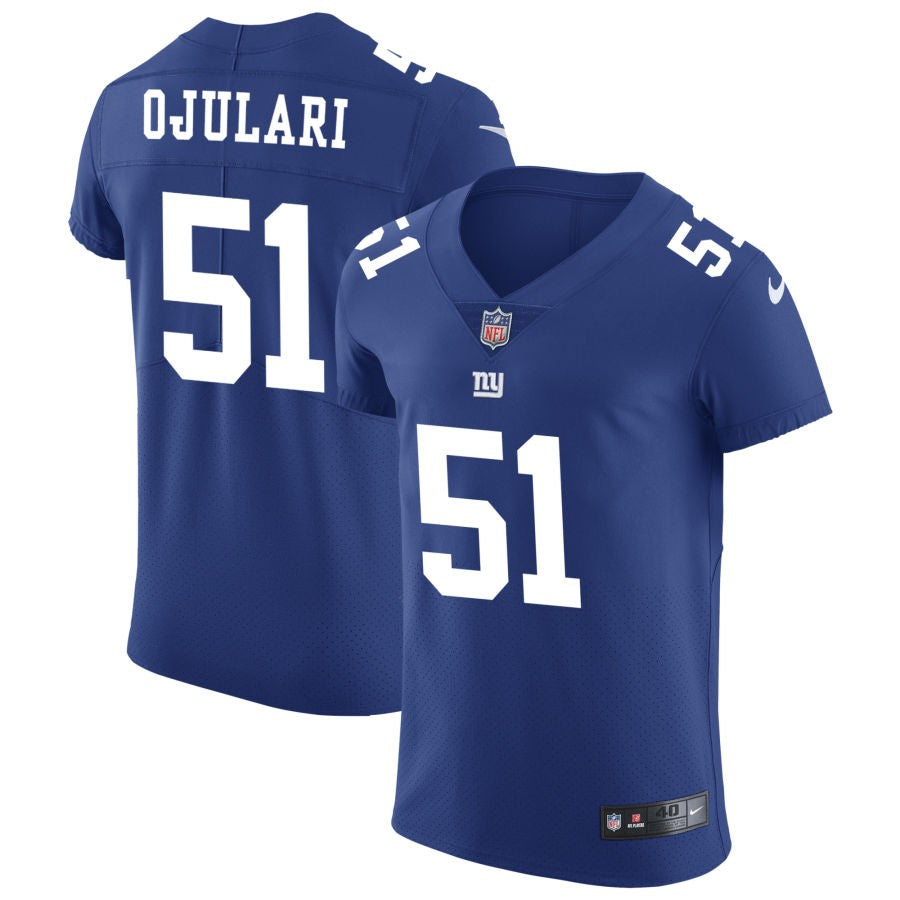 Azeez Ojulari Men's Nike Royal New York Giants Vapor Untouchable Custom Elite Jersey