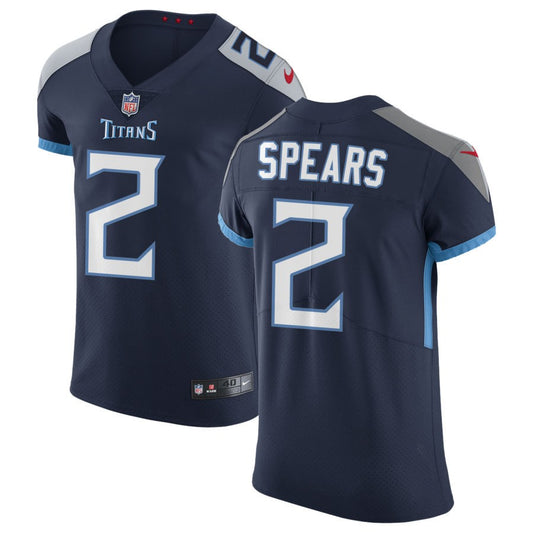 Tyjae Spears Men's Nike Navy Tennessee Titans Vapor Untouchable Custom Elite Jersey