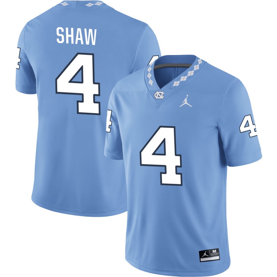 Travis Shaw Men's Jordan Brand Carolina Blue North Carolina Tar Heels Pick-A-Player NIL Replica Football Jersey