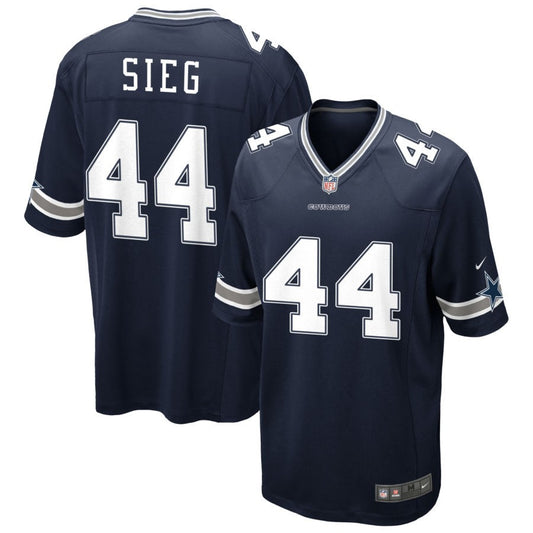 Trent Sieg Men's Nike Navy Dallas Cowboys Custom Game Jersey