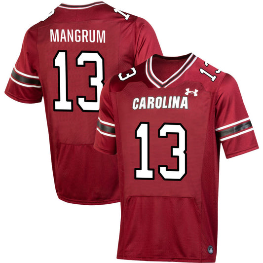 Payton Mangrum Men's Under Armour  Garnet South Carolina Gamecocks NIL Pick-A-Player Replica Football Jersey