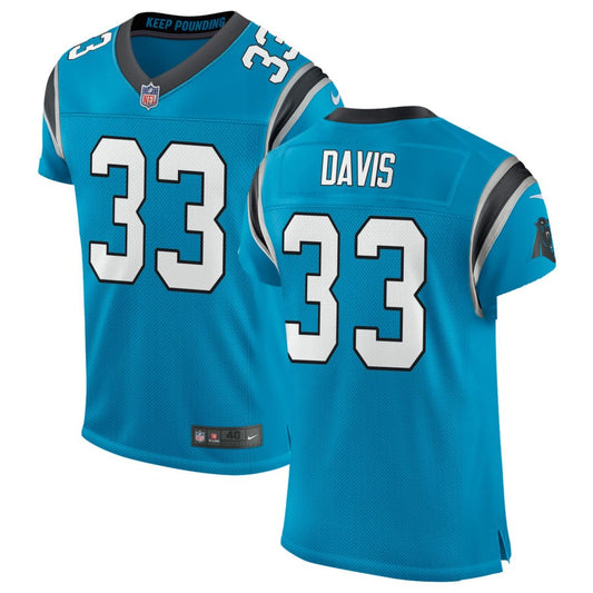 Tae Davis Men's Nike Blue Carolina Panthers Classic Elite Custom Jersey