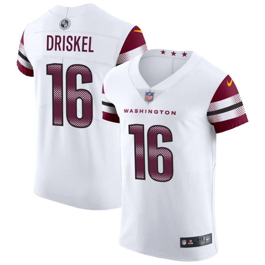 Jeff Driskel Men's Nike White Washington Commanders Vapor Untouchable Elite Custom Jersey