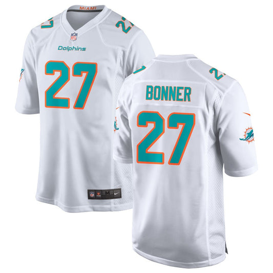 Ethan Bonner Men's Nike White Miami Dolphins Custom Game Jersey