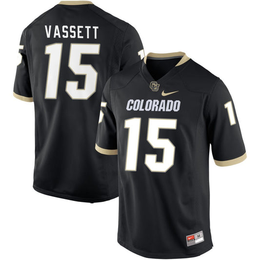 Mark Vassett Men's Nike Black Colorado Buffaloes Pick-A-Player NIL Replica Football Jersey