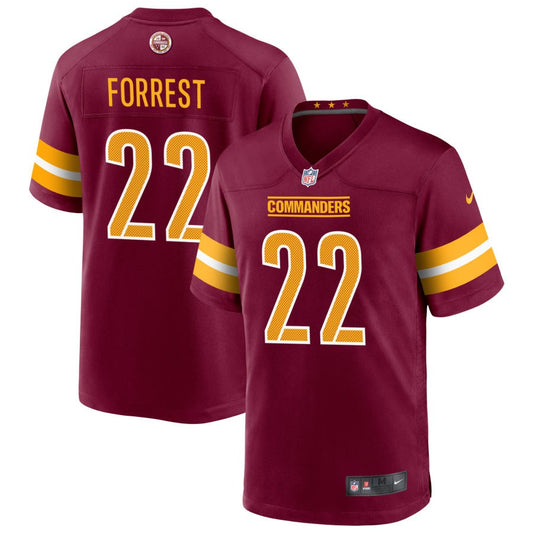 Darrick Forrest Men's Nike Burgundy Washington Commanders Game Custom Player Jersey