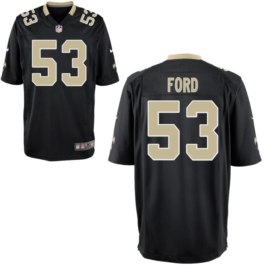 Jaylan Ford Youth Nike Black New Orleans Saints Custom Game Jersey