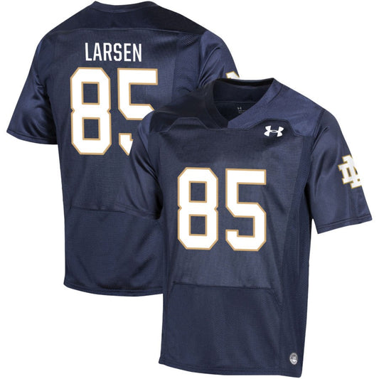 Jack Larsen Men's Under Armour Navy Notre Dame Fighting Irish Pick-A-Player NIL Replica Football Jersey