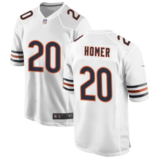 Travis Homer Men's Nike White Chicago Bears Custom Game Jersey