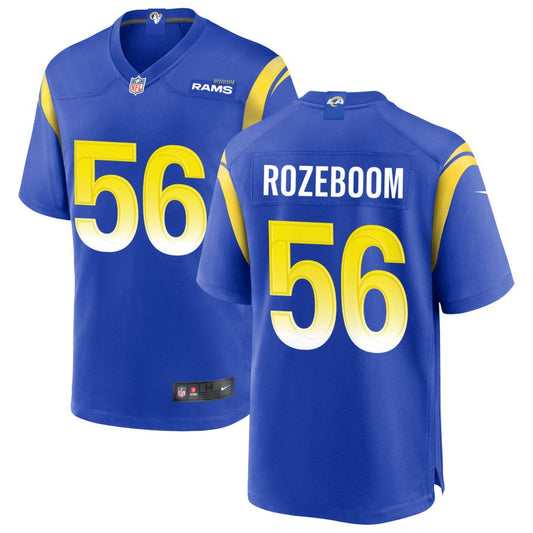 Christian Rozeboom Men's Nike Royal Los Angeles Rams Custom Game Jersey