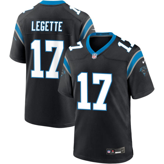 Xavier Legette Men's Nike Black Carolina Panthers Custom Game Jersey