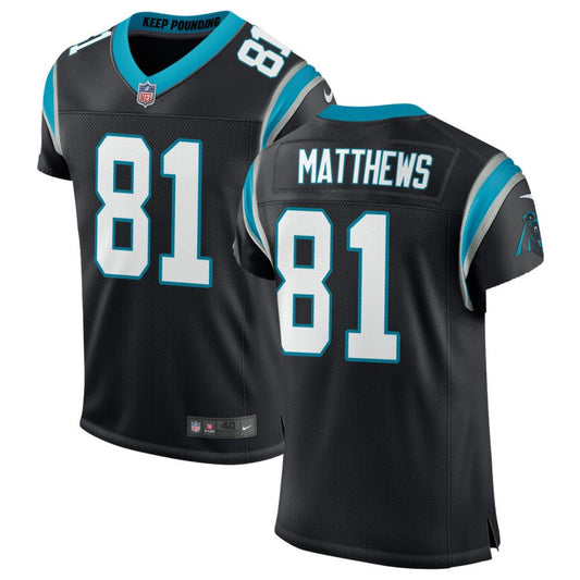 Jordan Matthews Men's Nike Black Carolina Panthers Classic Custom Elite Jersey