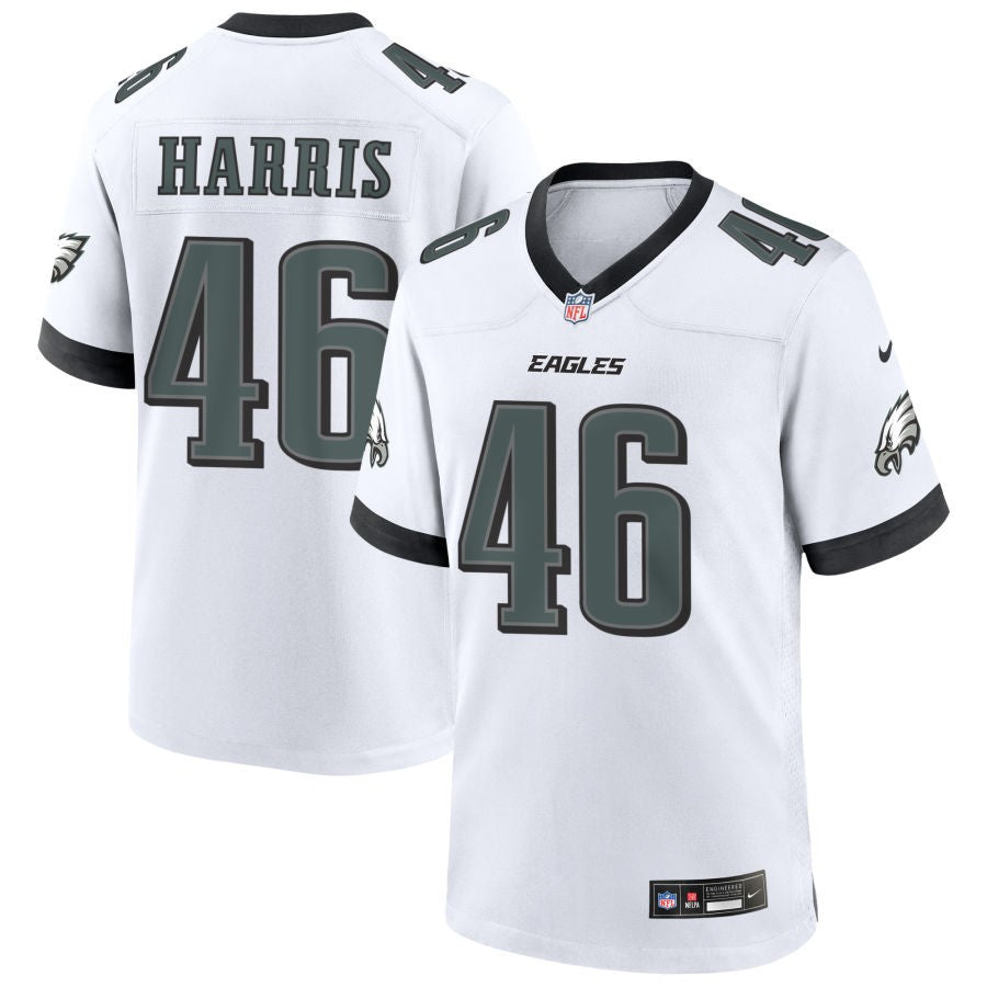 Jacob Harris Men's Nike White Philadelphia Eagles Custom Game Jersey