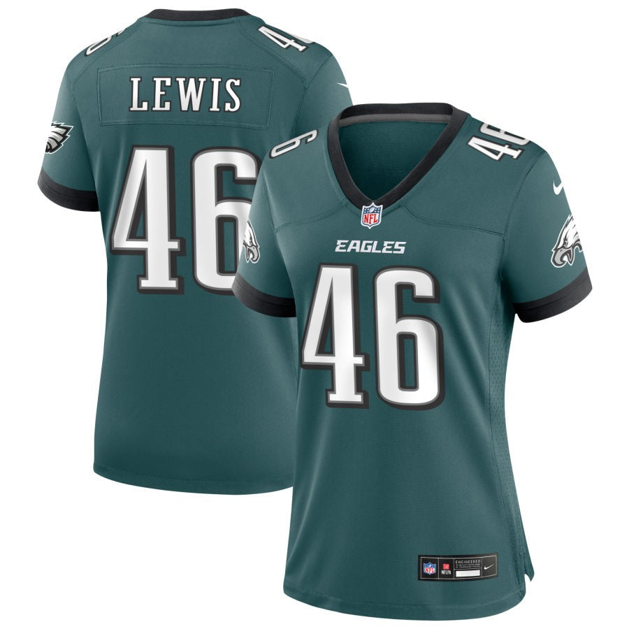 Terrell Lewis Women's Nike Midnight Green Philadelphia Eagles Custom Game Jersey