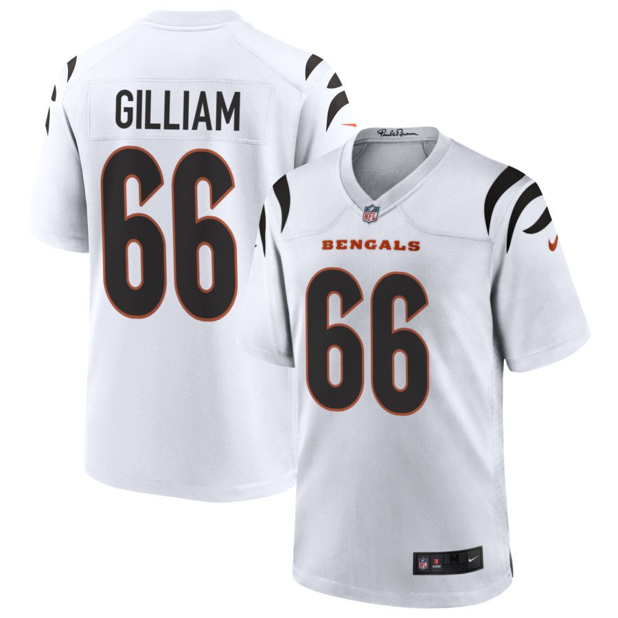 Nate Gilliam Men's Nike White Cincinnati Bengals Game Custom Jersey