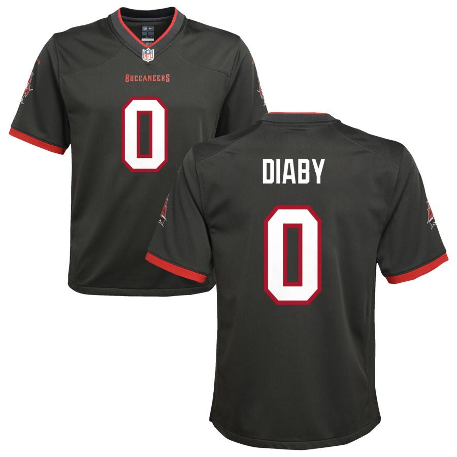 Yaya Diaby Youth Nike Pewter Tampa Bay Buccaneers Alternate Custom Game Jersey