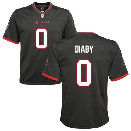 Yaya Diaby Youth Nike Pewter Tampa Bay Buccaneers Alternate Custom Game Jersey