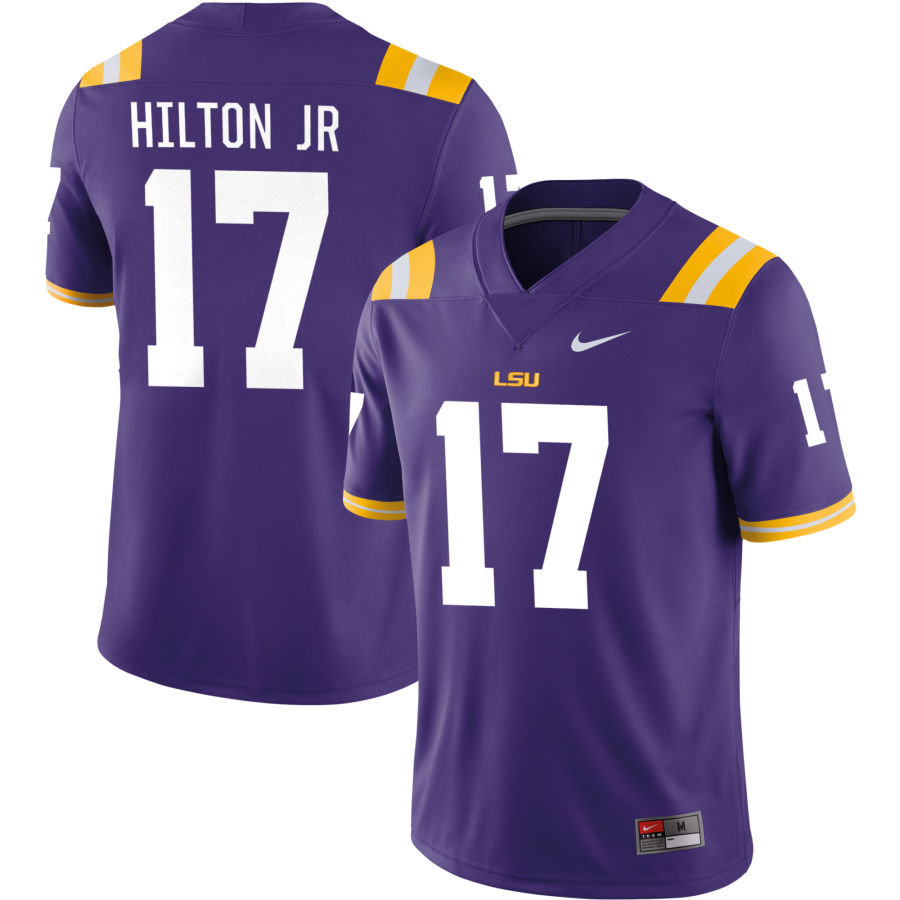 Chris Hilton Jr Men's Nike Purple LSU Tigers Pick-A-Player NIL Replica Football Jersey